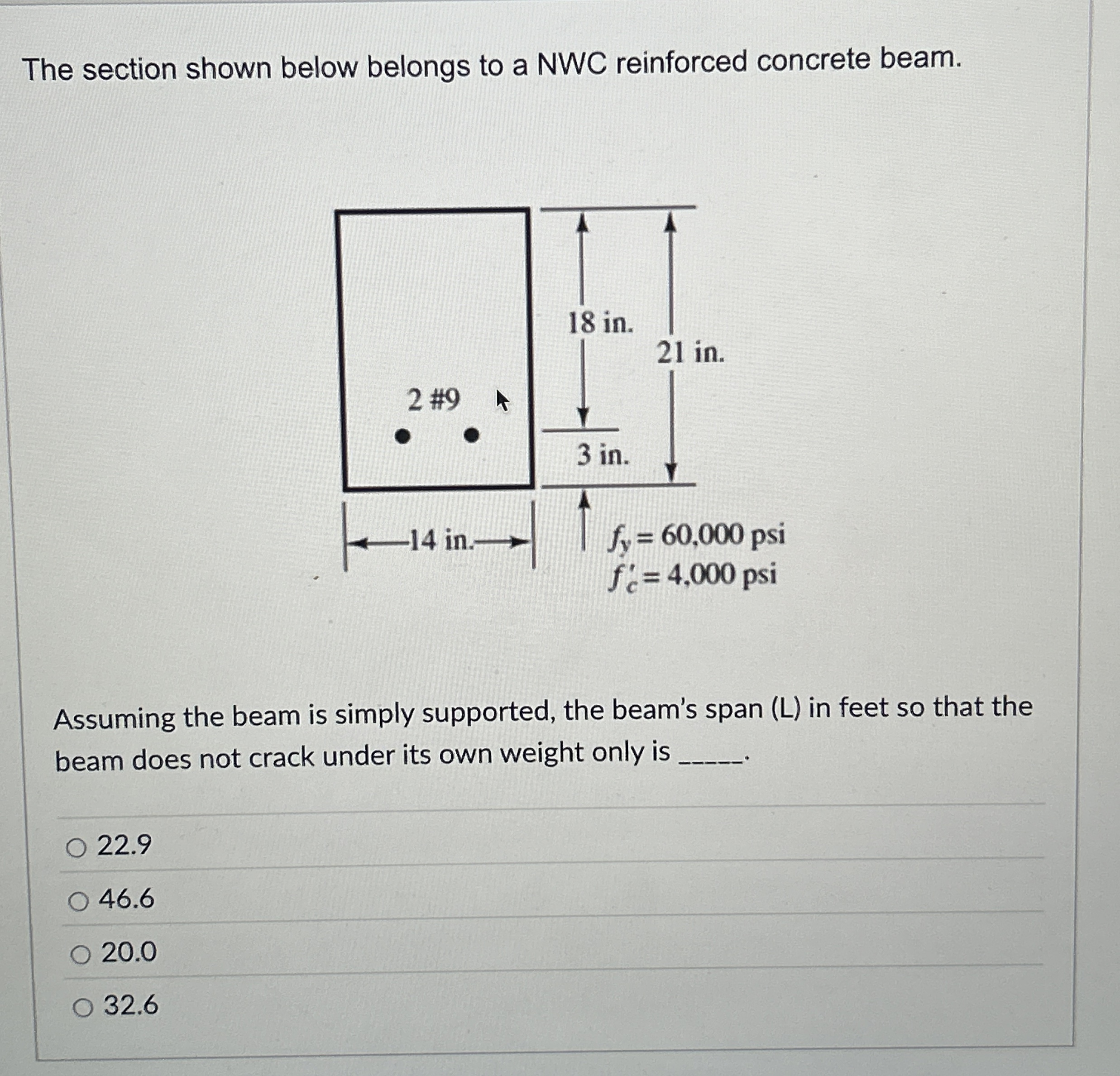 The section shown below belongs to a NWC