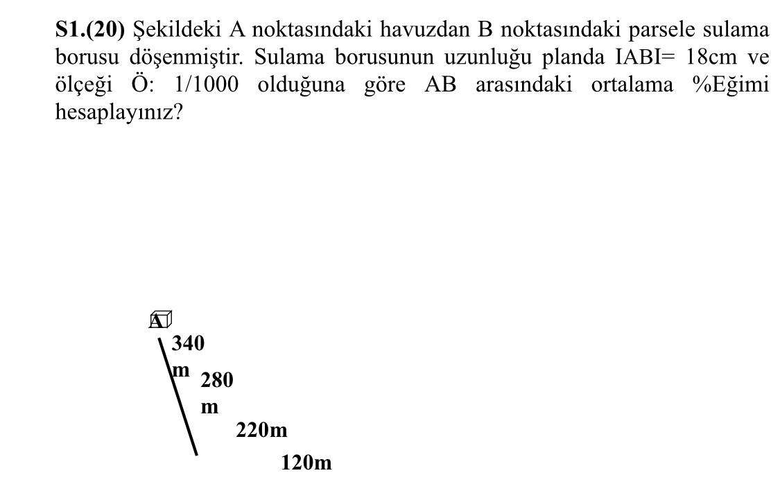 S 1 . ( 2 0 ) ekildeki A noktas ndaki havuzdan B