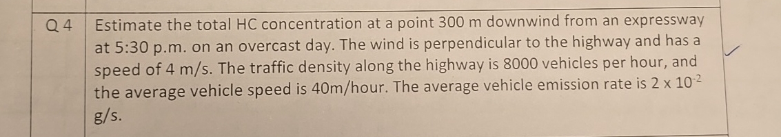 Q 4 Estimate the total H C concentration at a