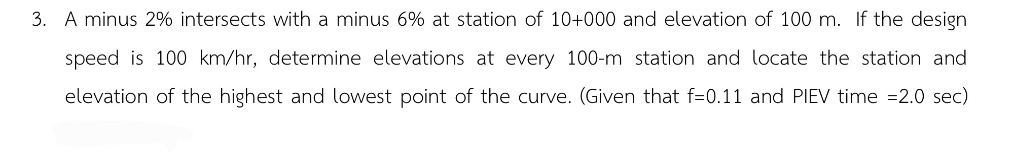 A minus 2 % intersects with a minus 6 % at