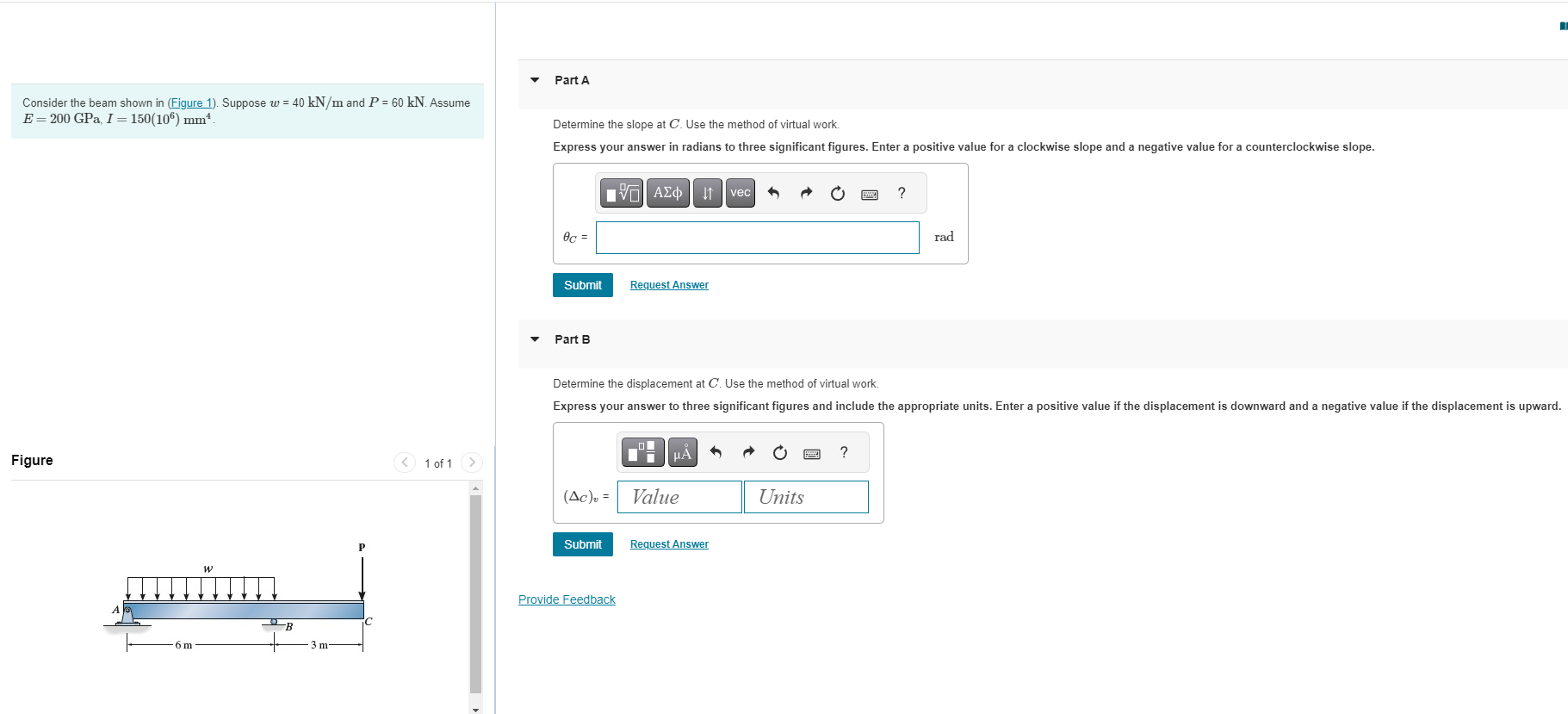 Consider the beam shown in ( Figure 1 ) . Suppose