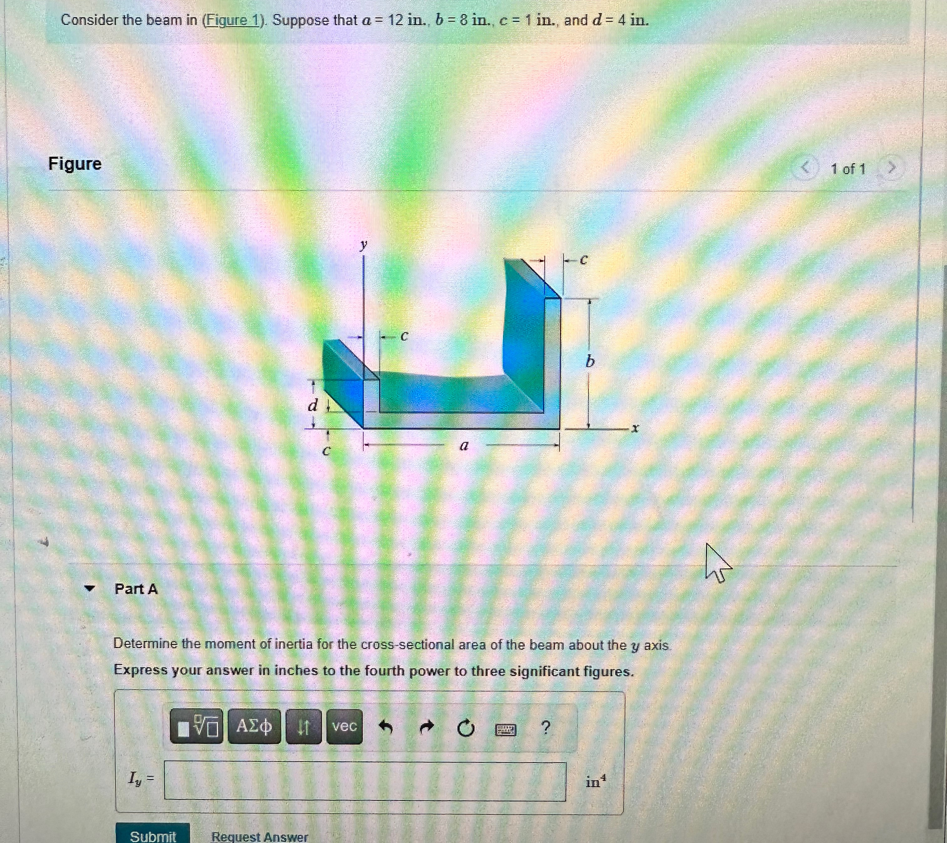 Consider the beam in ( Figure 1 ) . Suppose that