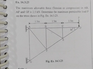 Ex . 1 4 . 3 . 2 3 The maximum allowable force (