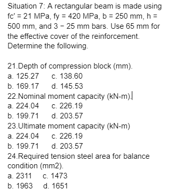 Situation 7 : A rectangular beam is made using f