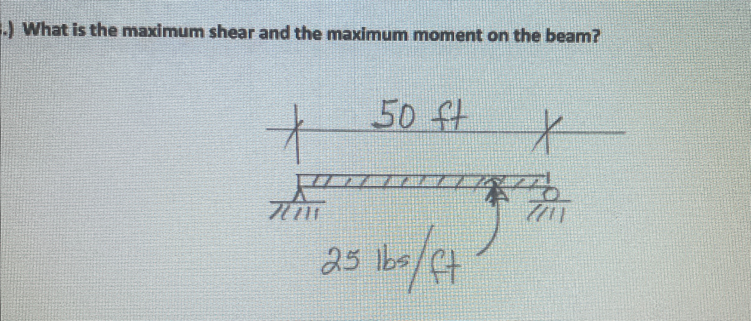 What is the maximum shear and the maximum moment