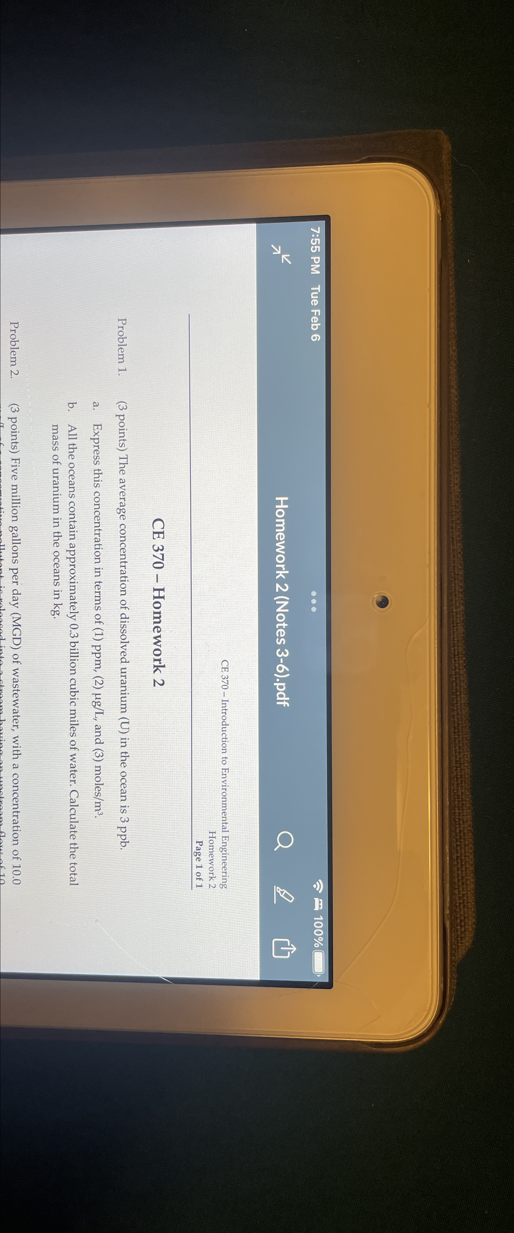 7:55 PM Tue Feb 6\ \\\\pi ^(k) \ Homework 2