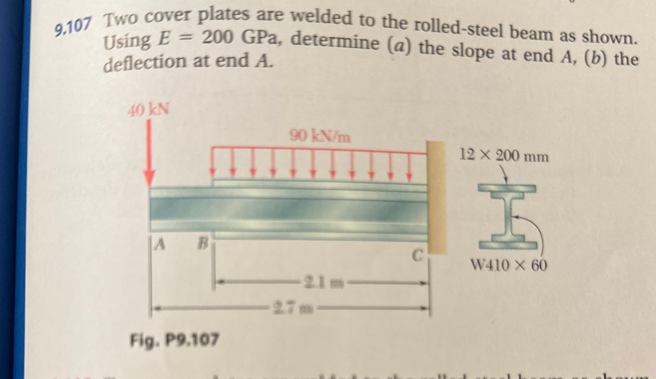 9 , 1 0 7 Two cover plates are welded to the
