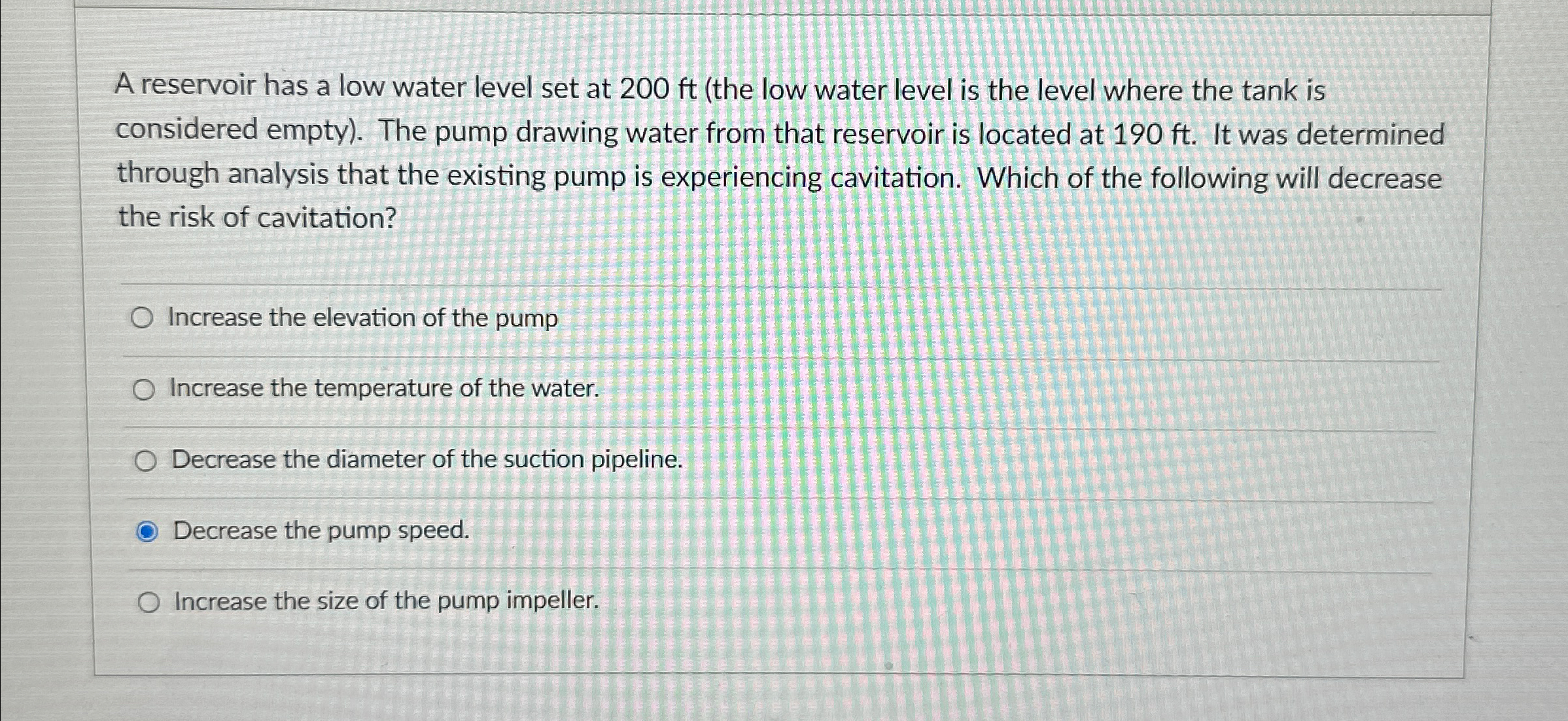 A reservoir has a low water level set at 2 0 0 f