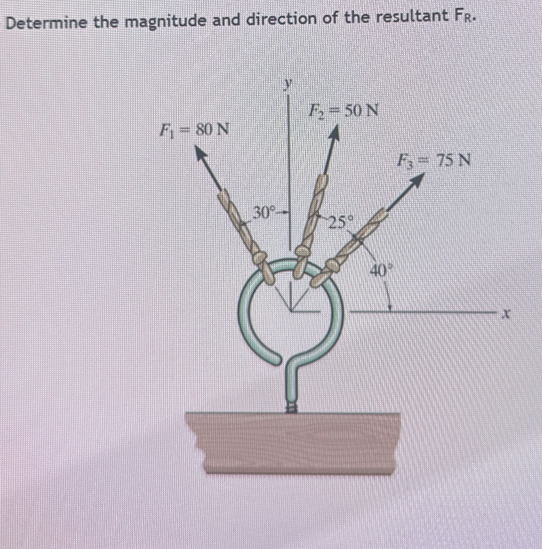 Determine the magnitude and direction of the