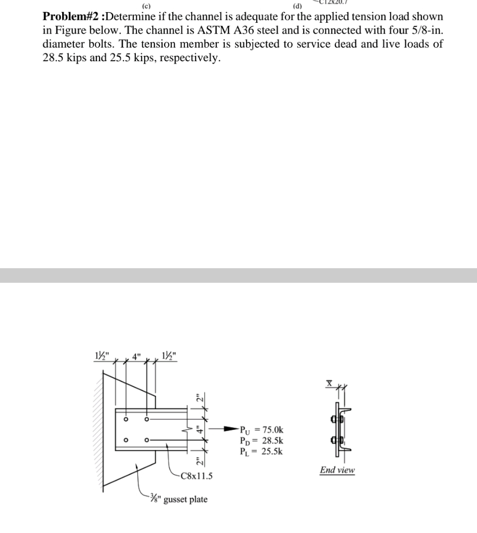 Problem# 2 :Determine if the channel is adequate