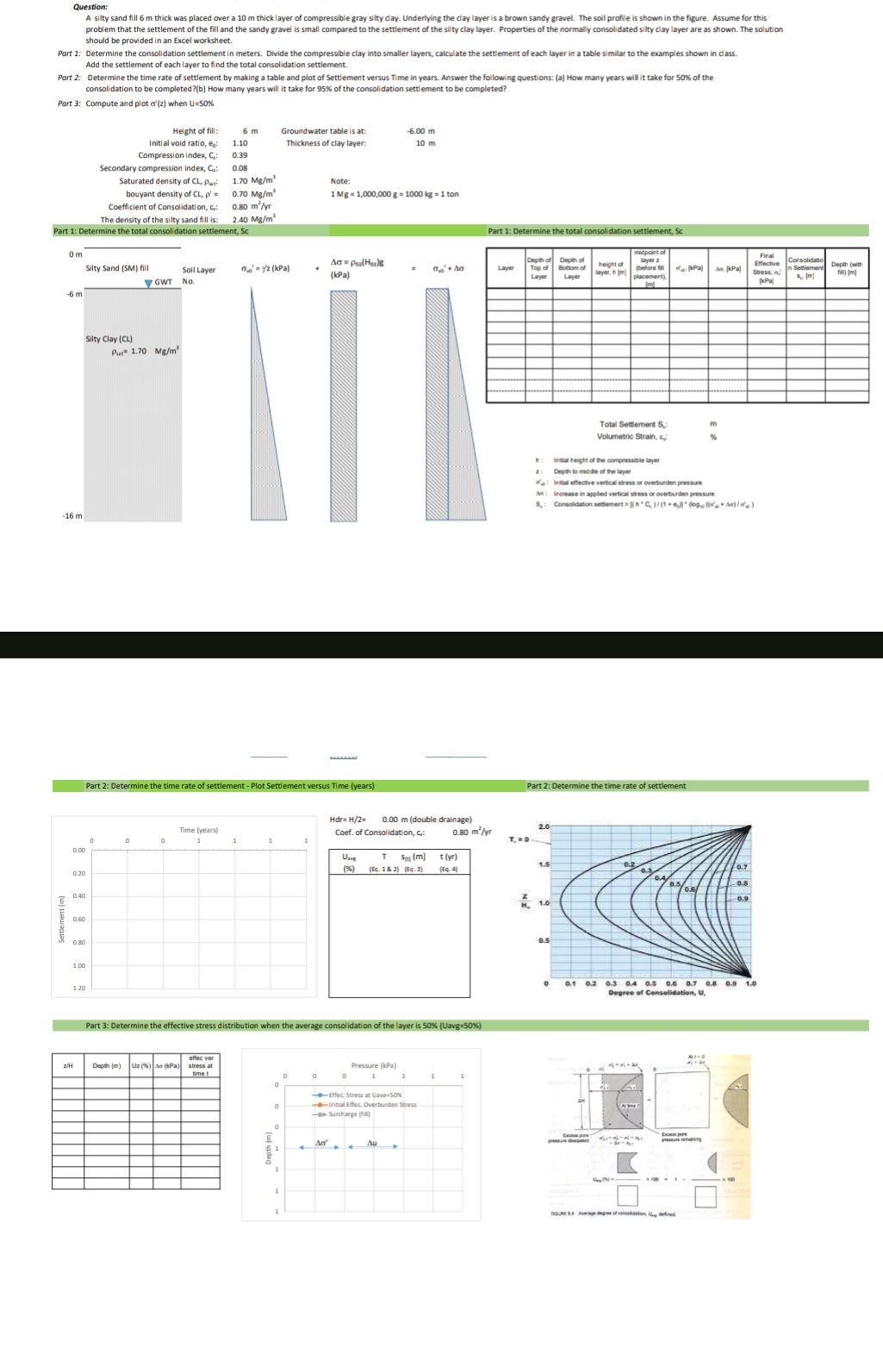 Question: should be provided in an Excel