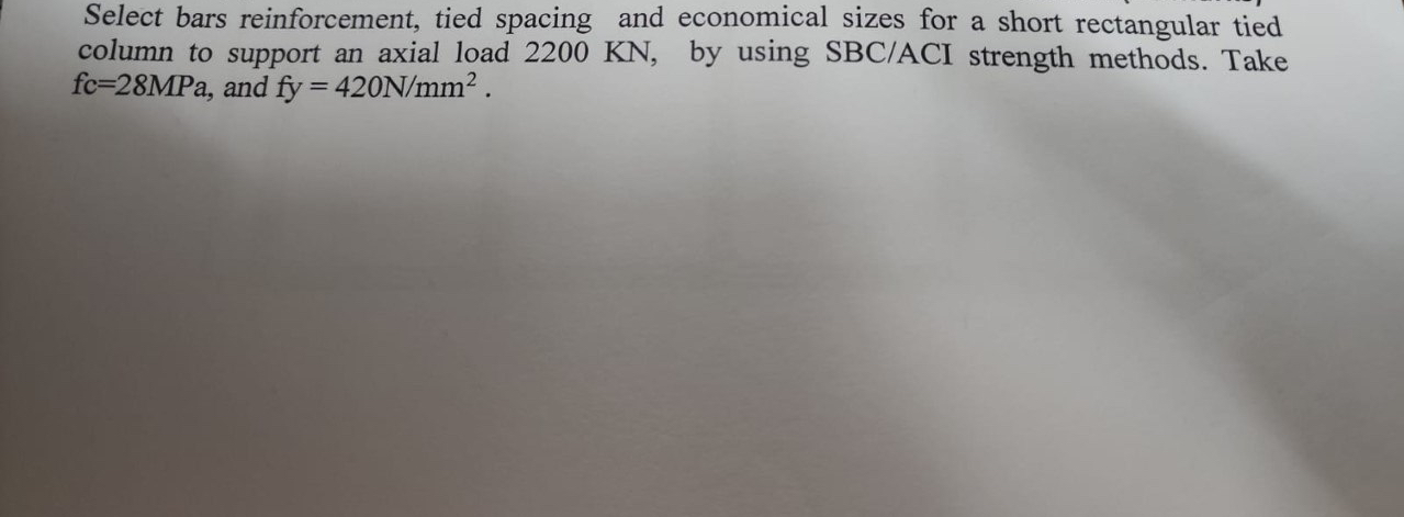 Select bars reinforcement, tied spacing and