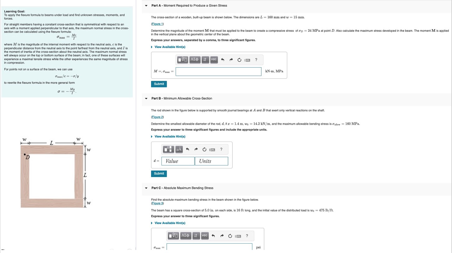 Learning Goal: To apply the flexure formula to