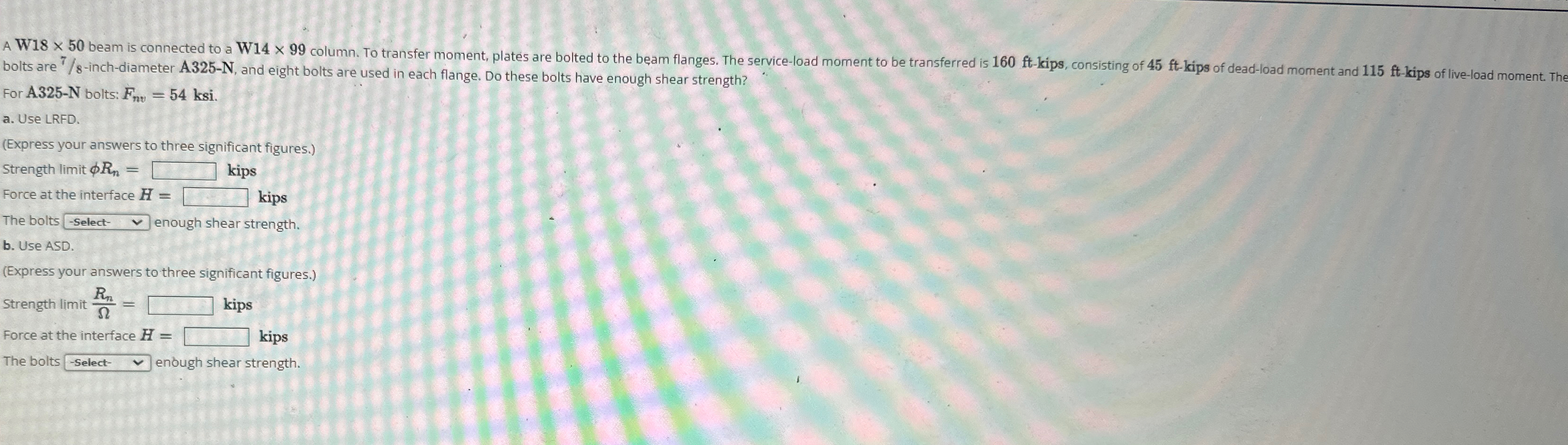 bolts are ? 7 8 - inch - diameter A 3 2 5 - N ,
