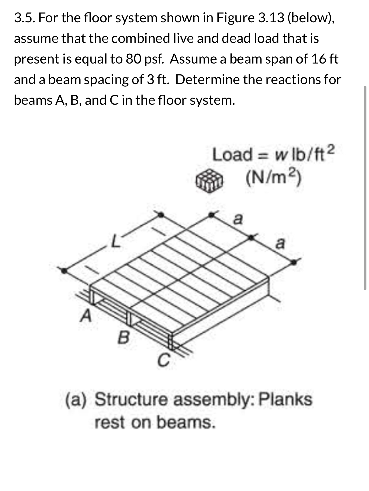 3 . 5 . For the floor system shown in Figure 3 .
