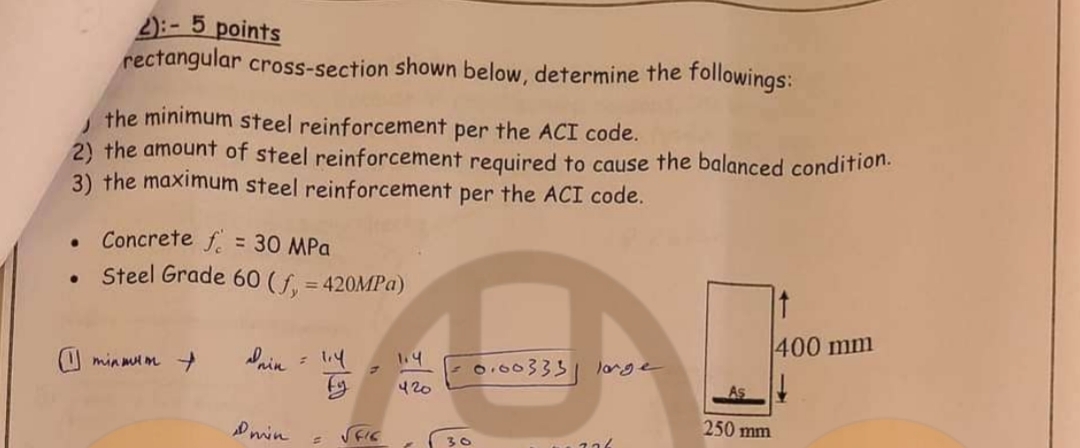 : - 5 points rectangular cross - section shown