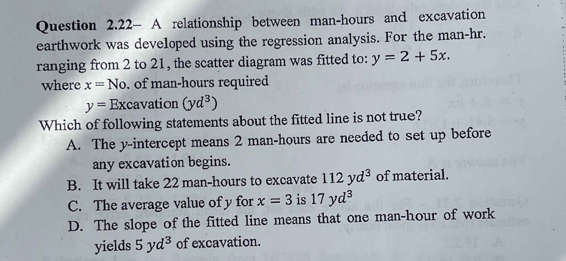 Question 2 . 2 2 - A relationship between man -