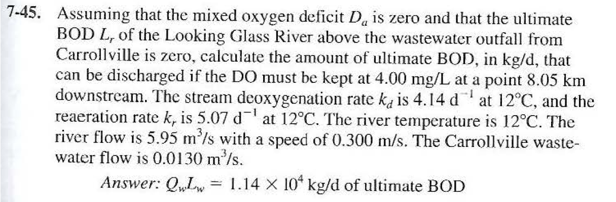 7 - 4 5 . Assuming that the mixed oxygen deficit