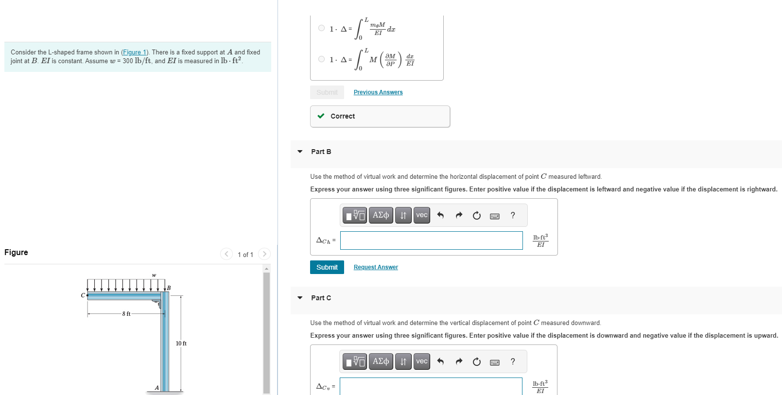 Consider the L - shaped frame shown in ( Figure 1
