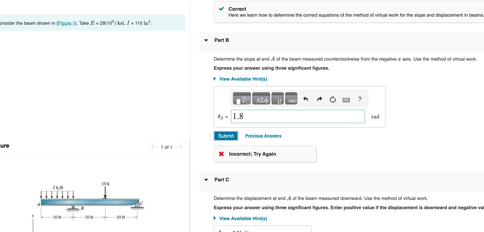 pls answer part B Correct Here we learn how to
