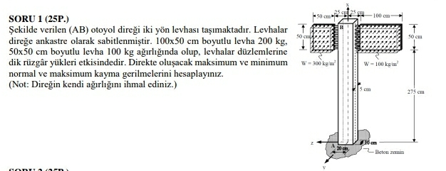 SORU 1 ( 2 5 P . ) ekilde verilen ( AB ) otoyol