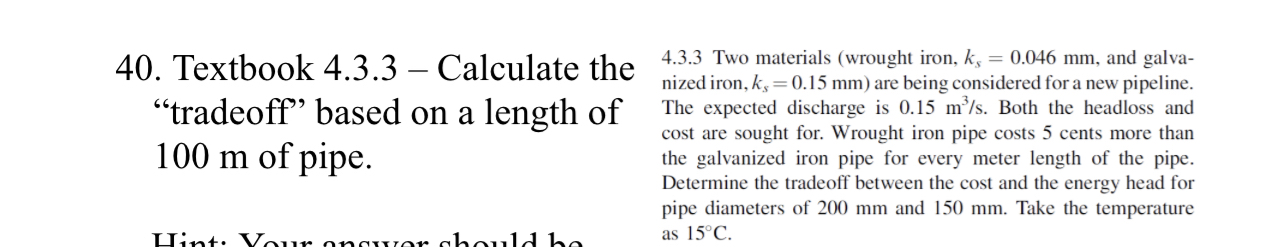 Textbook 4 . 3 . 3 - Calculate the "tradeoff"