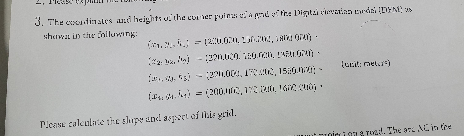 surveying civil engineering The coordinates and