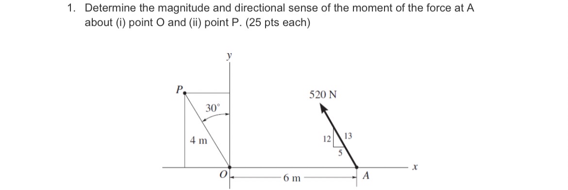 Determine the magnitude and directional sense of