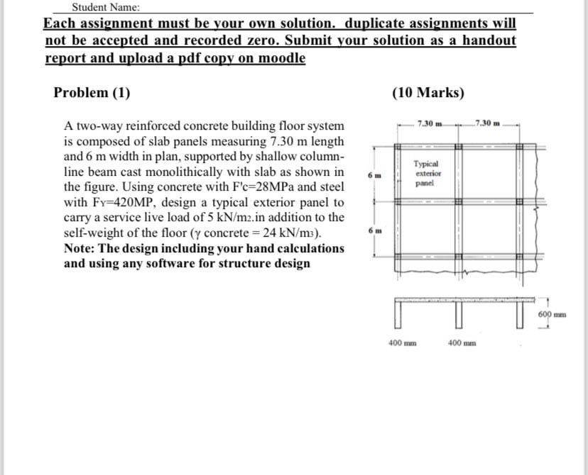 Student Name: Each assignment must be your own