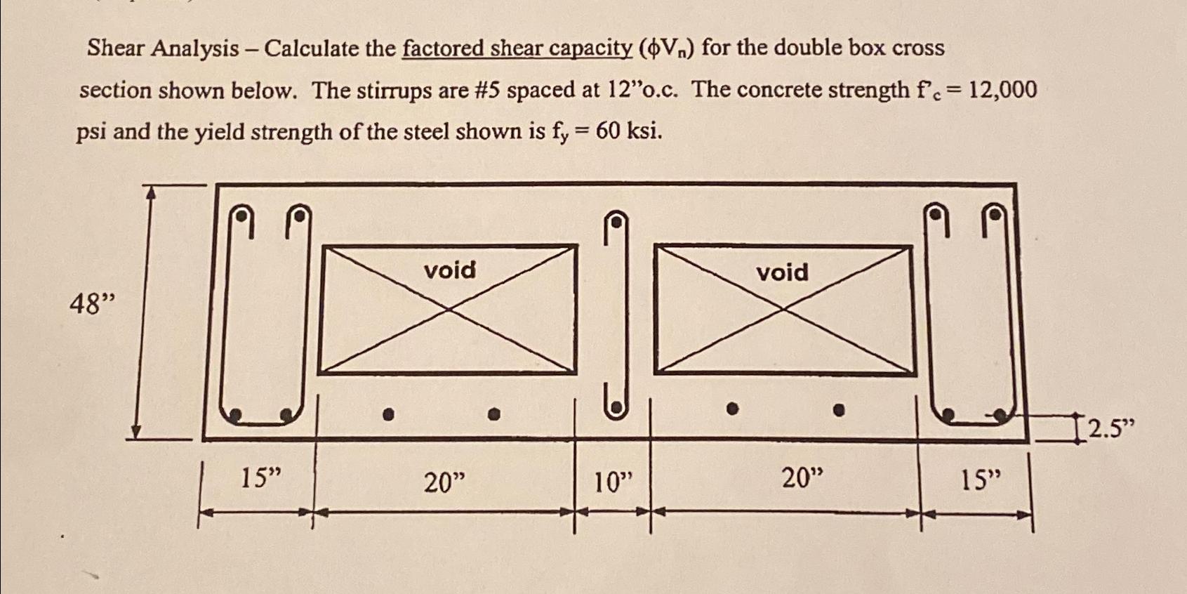 Shear Analysis ( with voids ) - Calculate the