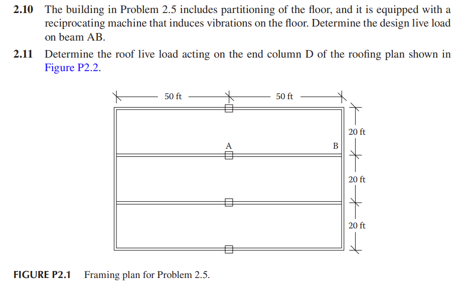 2 . 1 0 The building in Problem 2 . 5 includes