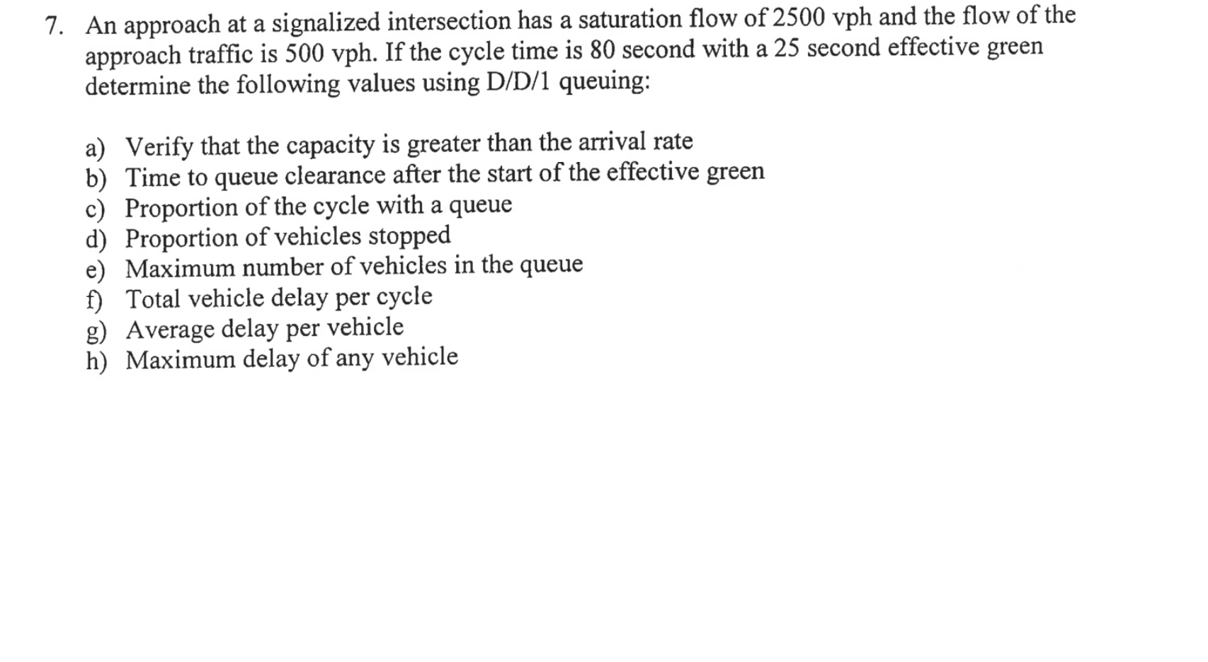 An approach at a signalized intersection has a