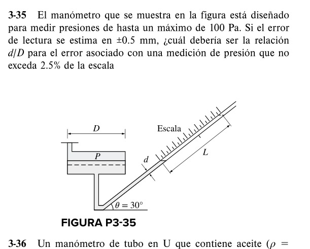 3 - 3 5 El man metro que se muestra en la figura