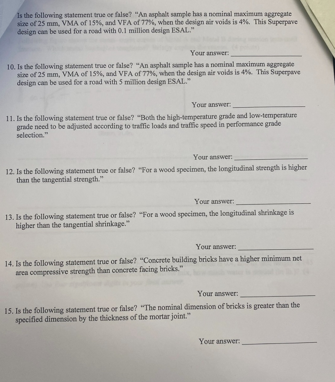 Is the following statement true or false? " An