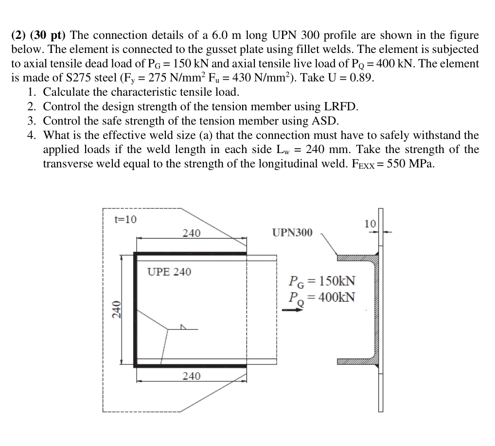 ( 2 ) ( 3 0 pt ) The connection details of a 6 .