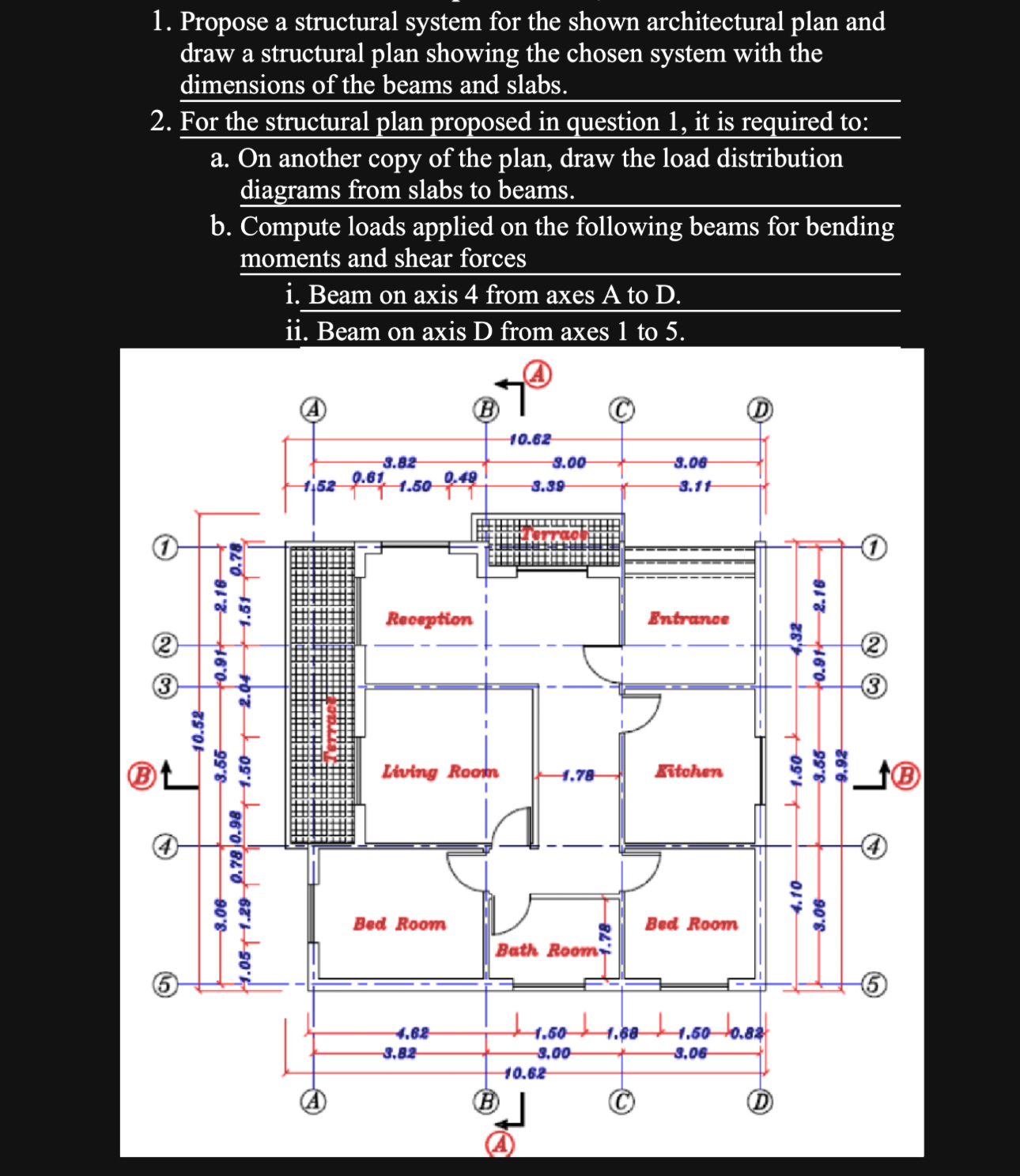 How to solve Propose a structural system for the