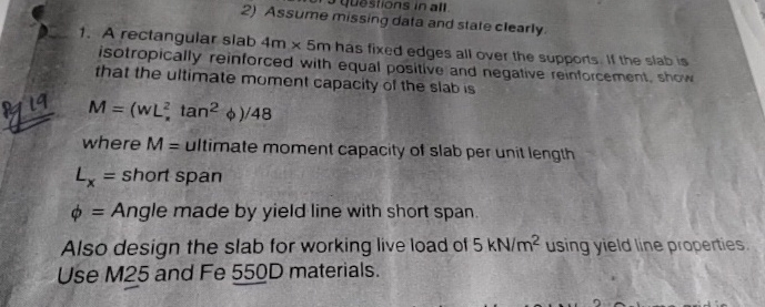Assume missing data and state clearly. A
