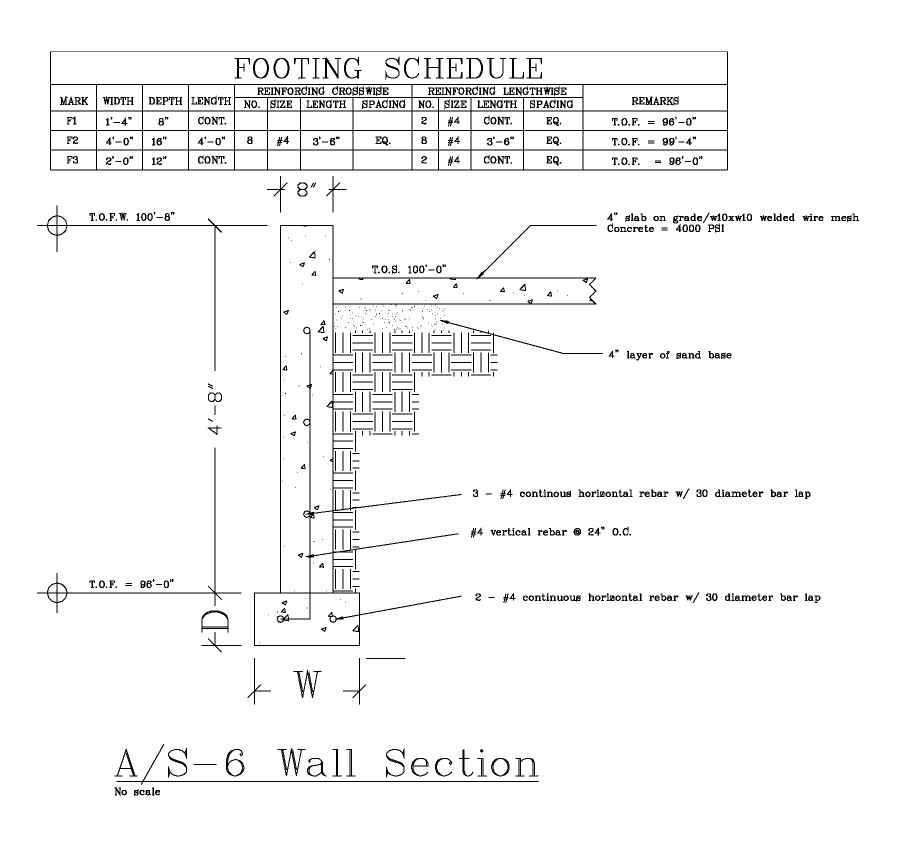 4 " slab on grade / w 1 0 xw 1 0 welded wire megh