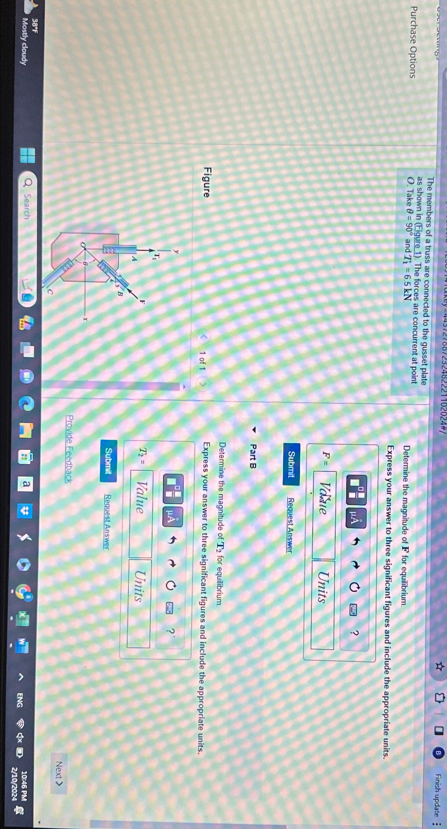 Purchase Options The members of a truss are