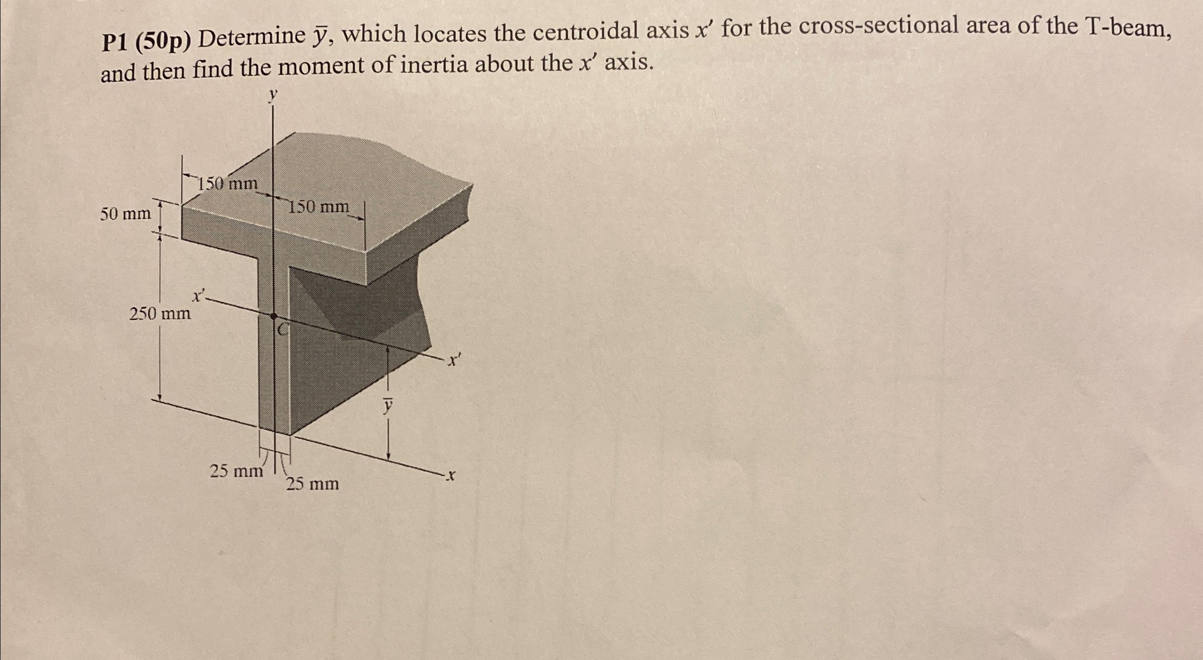 P 1 ( 5 0 p ) Determine ? b a r ( y ) , which