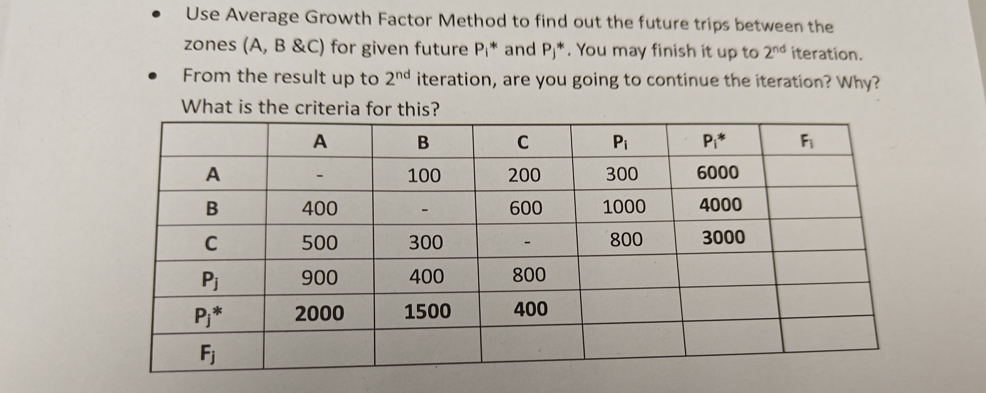 Use Average Growth Factor Method to find out the