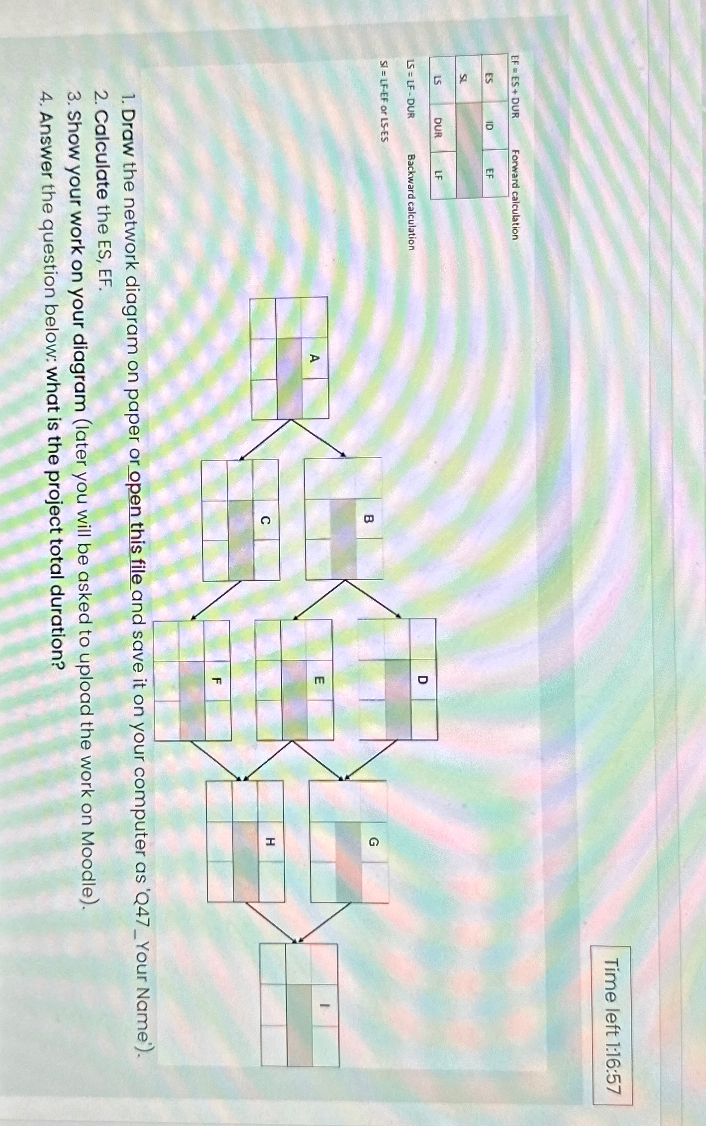 Time left 1 : 1 6 : 5 7 LS = L F - DUR Backward