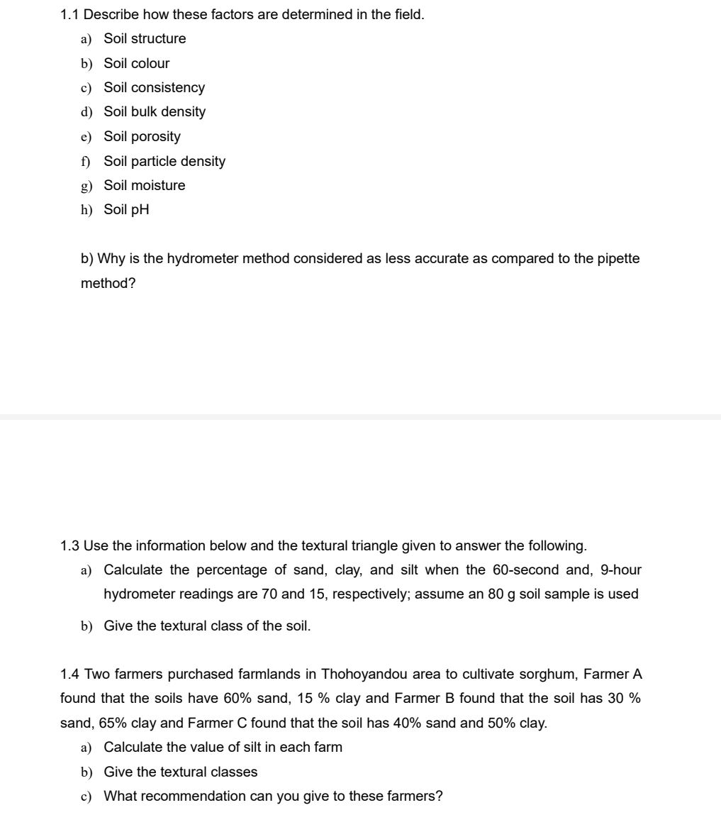 1 . 1 Describe how these factors are determined