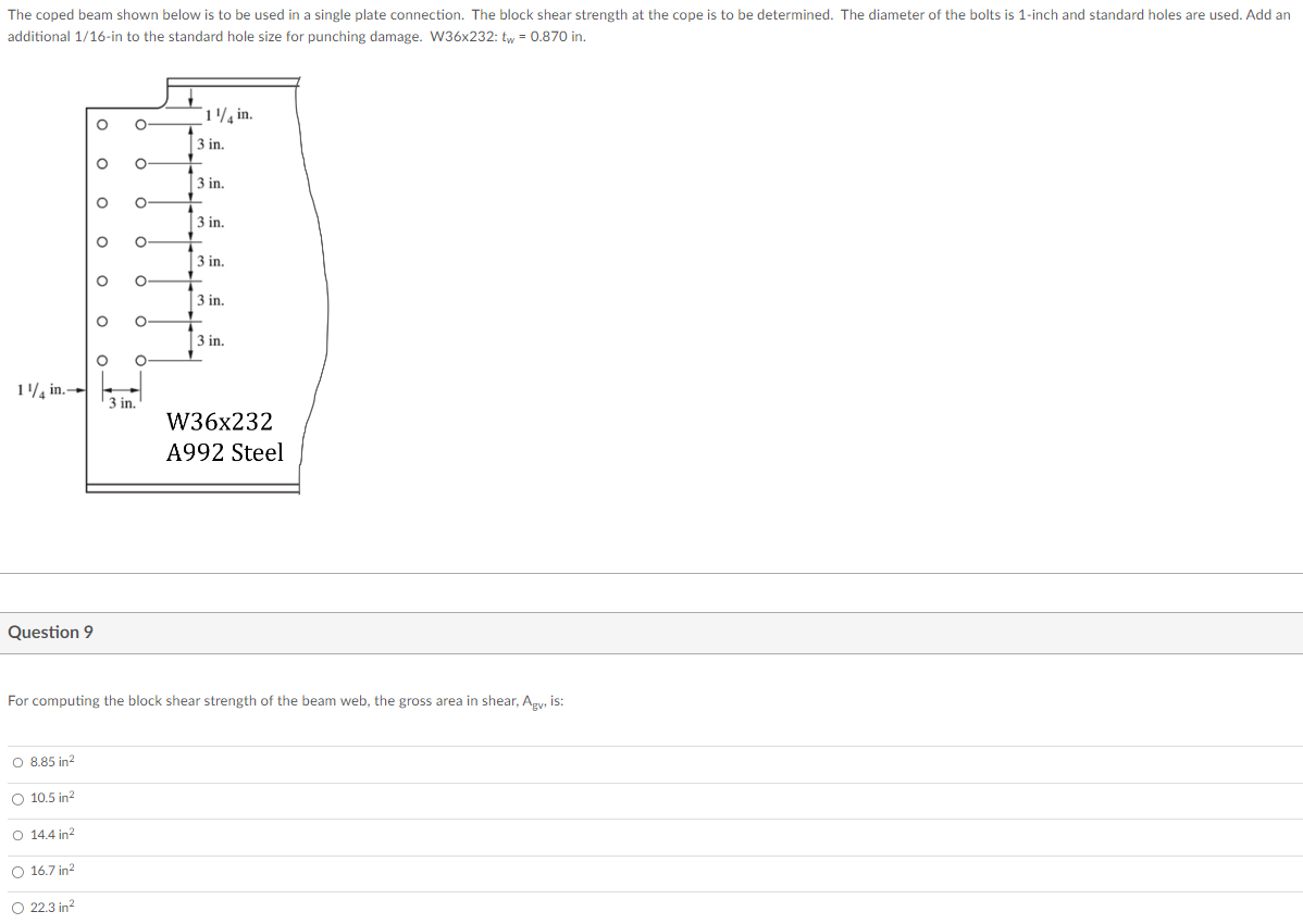 For computing the block shear strength of the