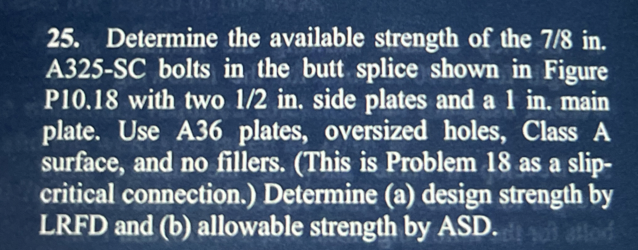 Determine the available strength of the 7 8 in .