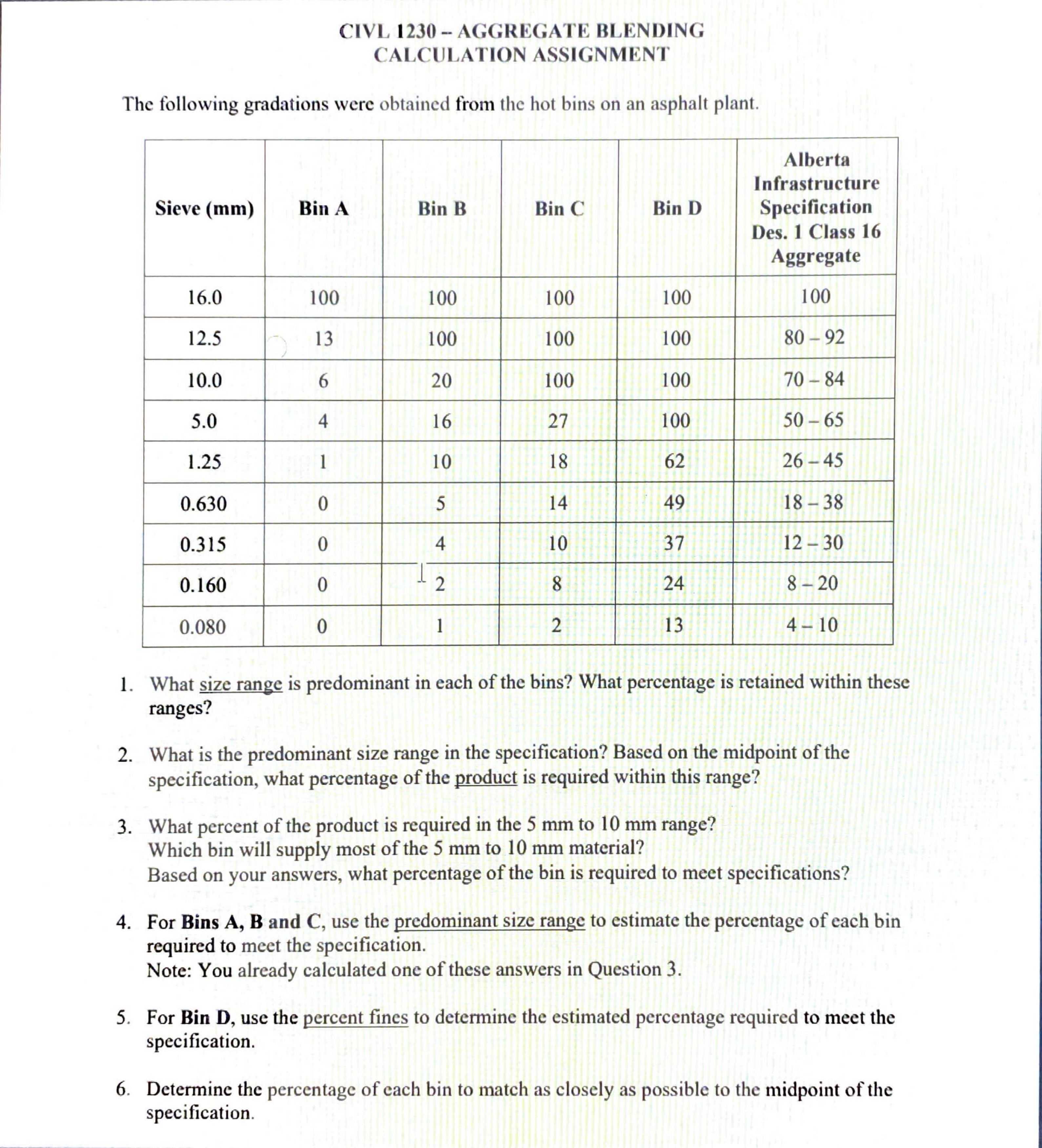 CIVL 1 2 3 0 - AGGREGATE BLENDING CALCULATION