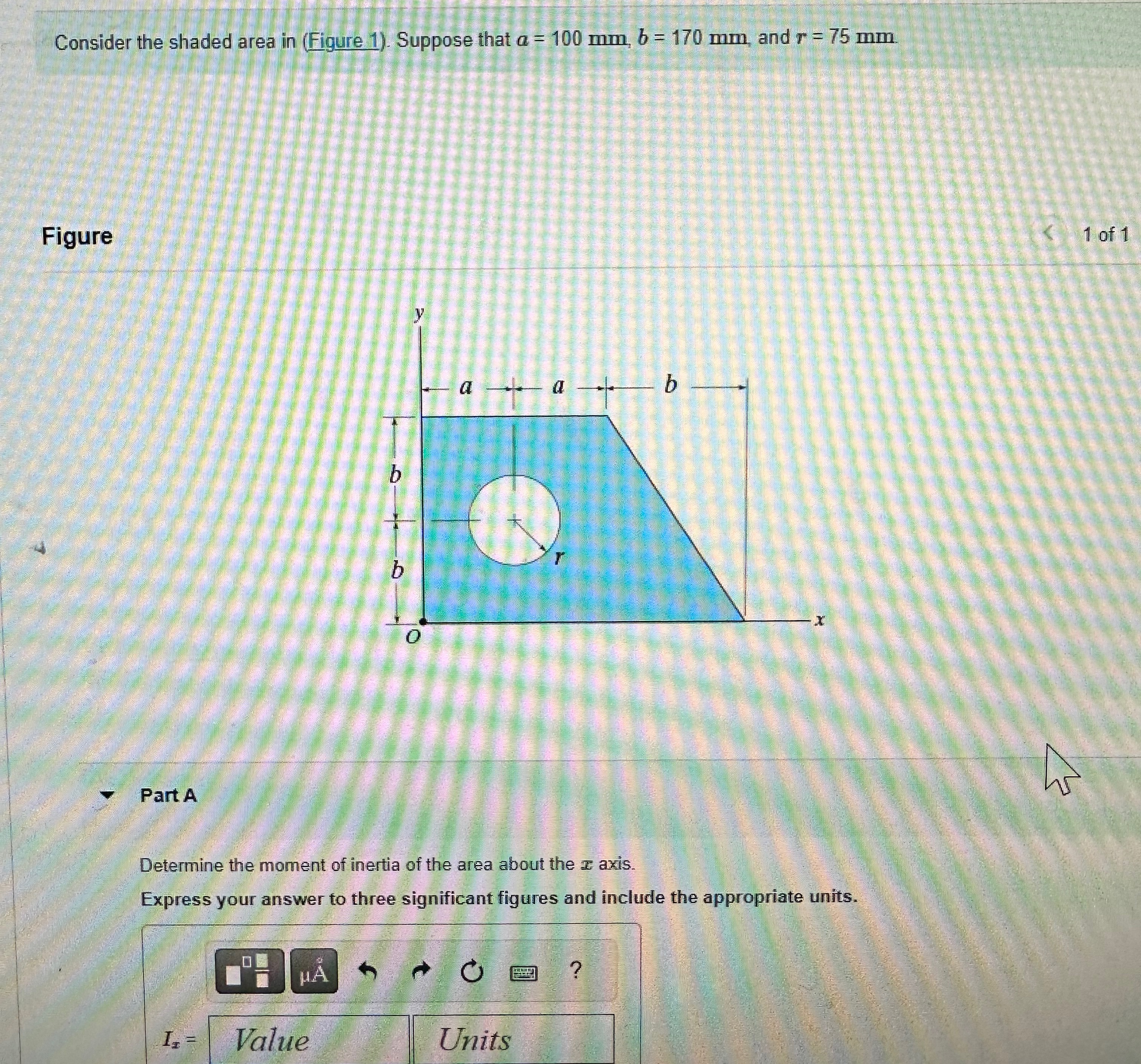Consider the shaded area in ( Figure 1 ) .