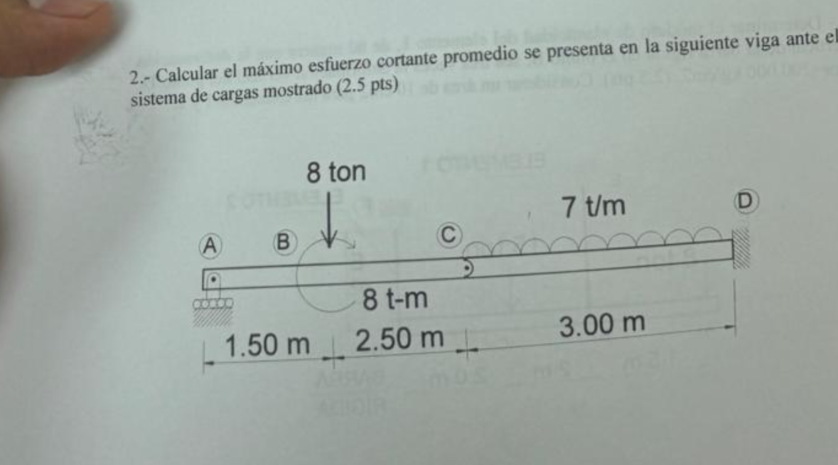 2 . - Calcular el m ximo esfuerzo cortante