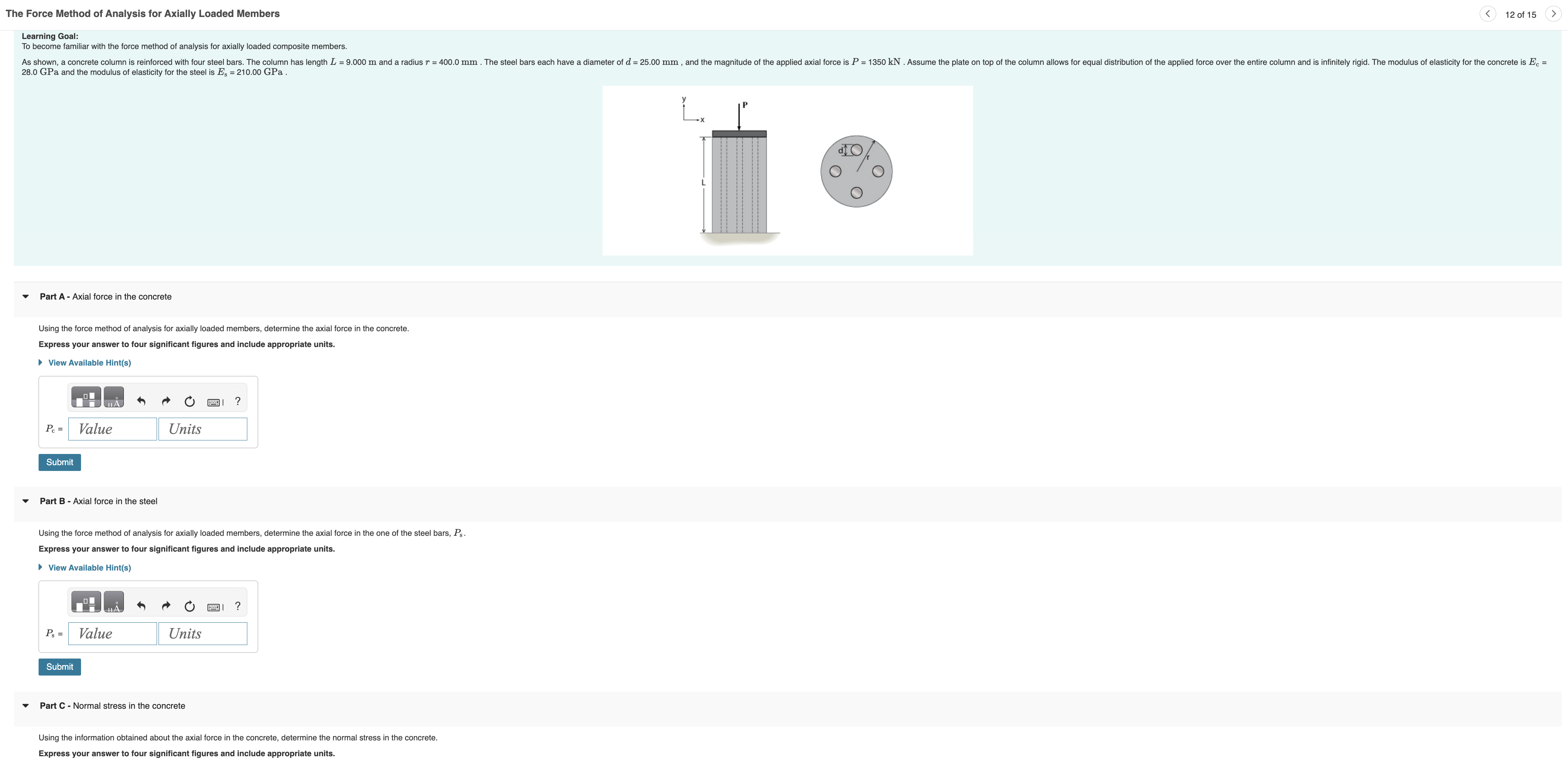 The Force Method of Analysis for Axially Loaded