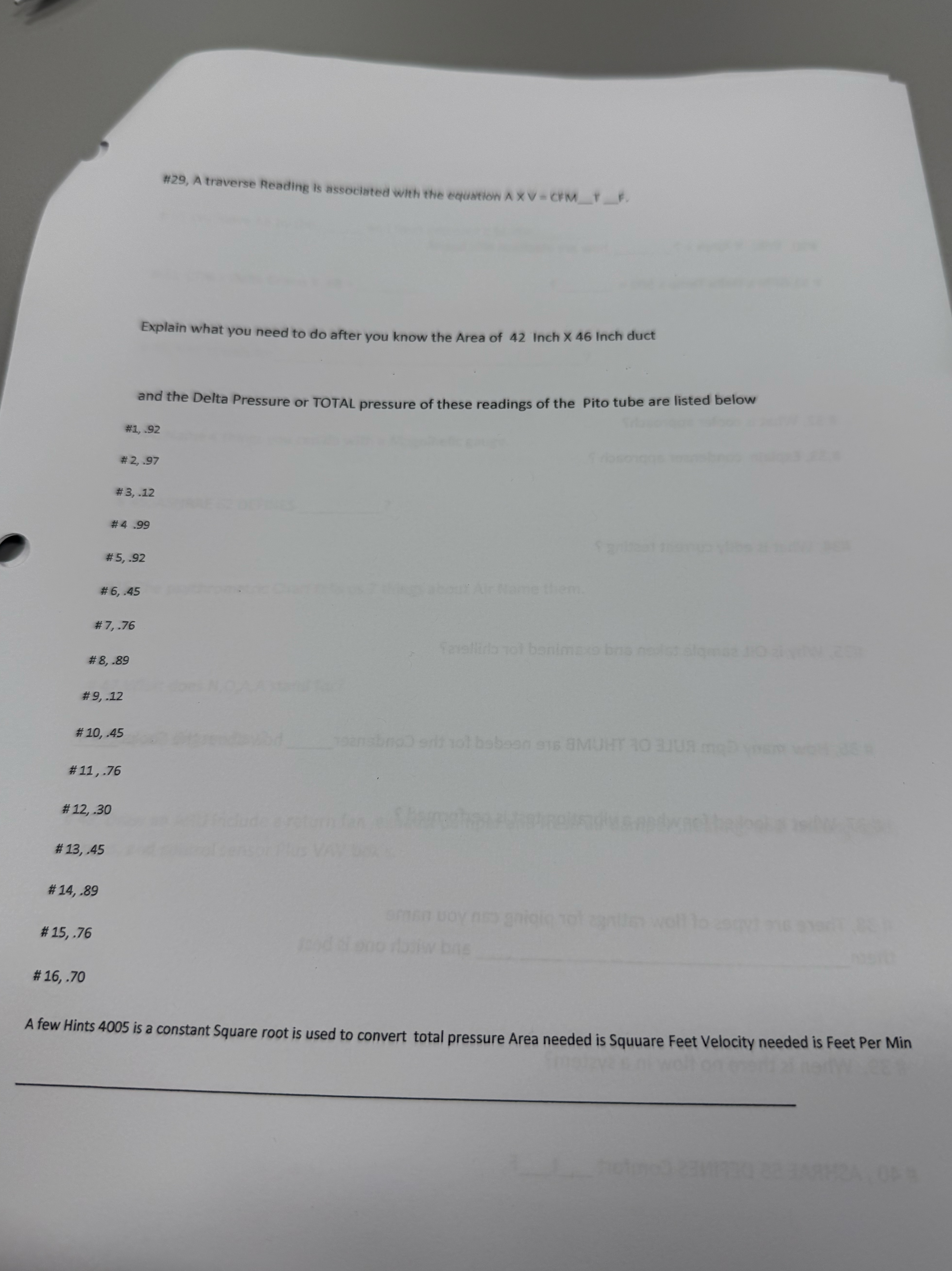 # 2 9 , A traverse Reading is associated whith